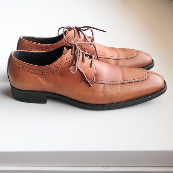 Johnston & Murphy Men\'s Tan Brown Leather Lace-up Oxford Derby Shoes Size 10.5 main image 9